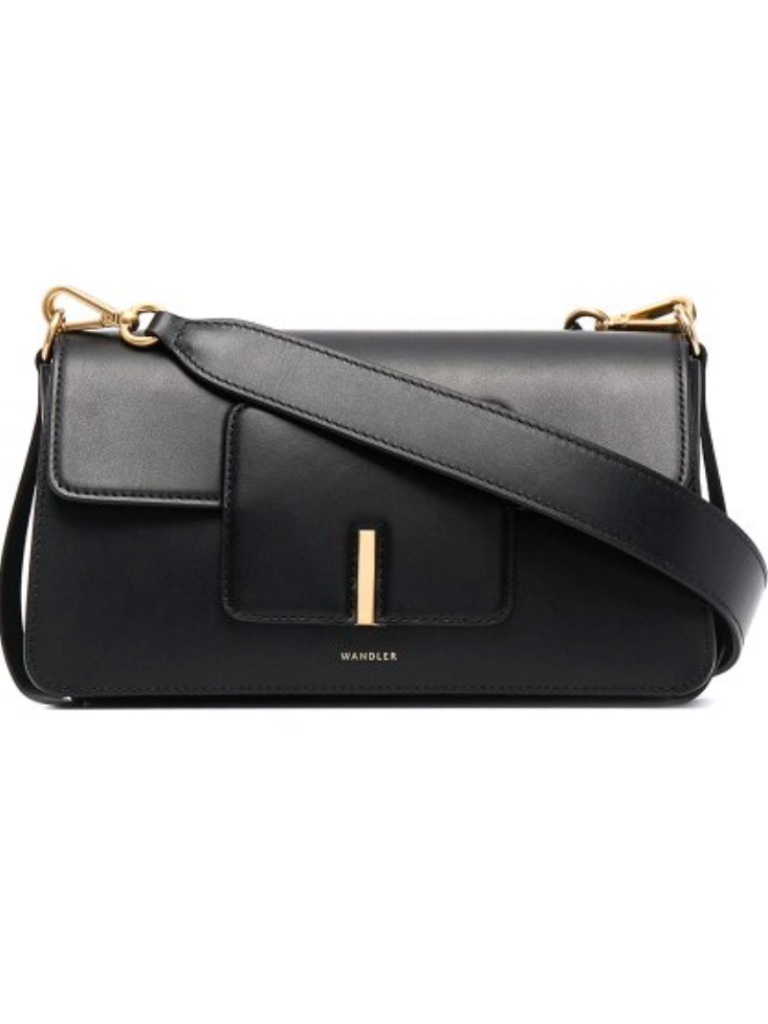 Wandler Georgia Calf Leather Bag Black Gold Wear 3 Ways